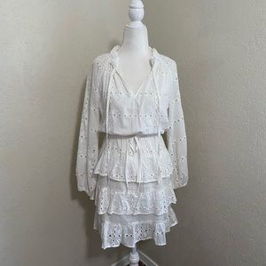 Simplee Tiered Eyelet Dress